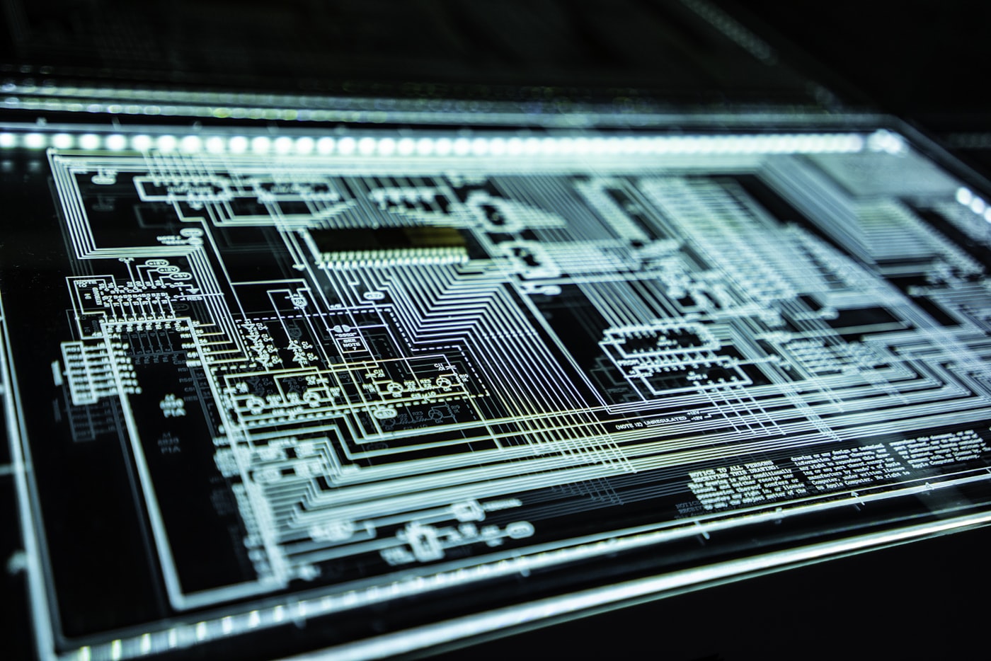 Circuit board in close detail