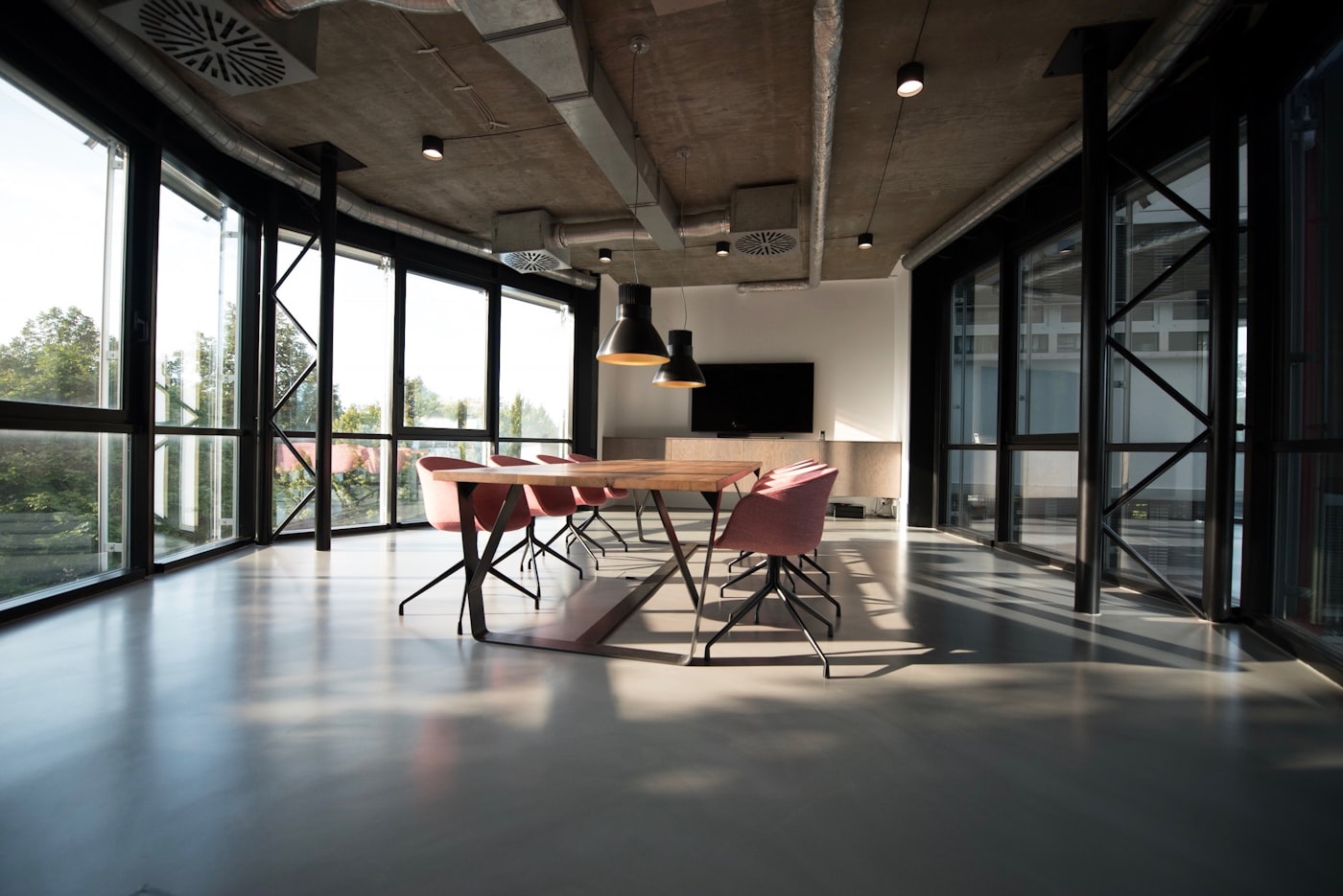 Industrial-chic boardroom